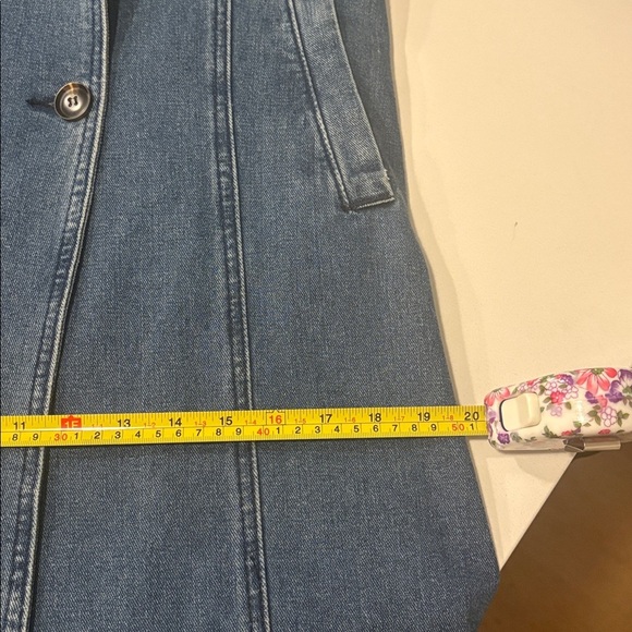 Double-Breasted Denim Coat - Picture 6 of 6